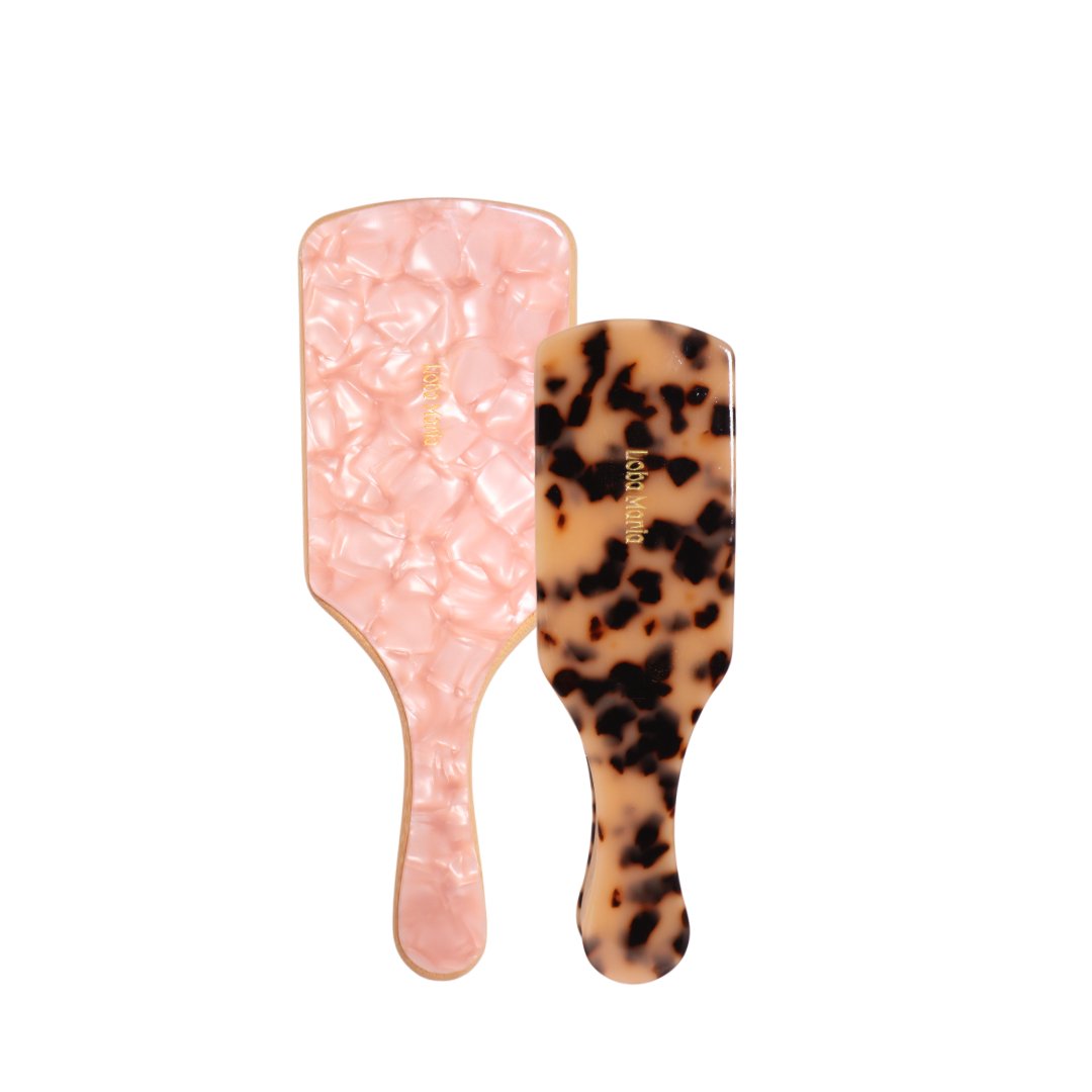 BIG PADDLE + MINI BRUSH SET - Loba Maria Hair accessories hairbrushes hairpins hairbows premium luxury hair accessories hair claw Clawclips
