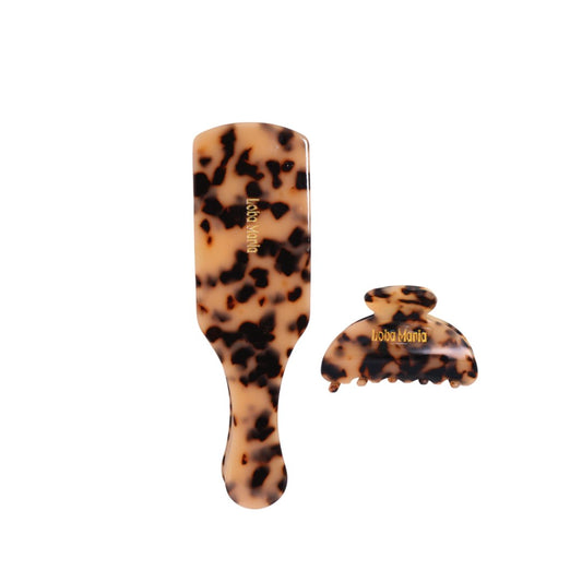 SLEEK BRUSH + CLIP SET - Loba Maria Hair accessories hairbrushes hairpins hairbows premium luxury hair accessories hair claw Clawclips gift set Christmas